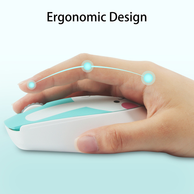 Przenośna mysz bezprzewodowa Cute Cartoon 1600 DPI - ergonomiczna, matowa, ultralekka mysz do PC Laptop - idealny prezent dla dziewczynek - Wianko - 4