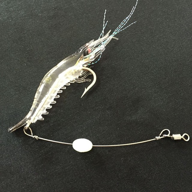 Krewetki miękkie przynęty 9 cm/6g z Glow Hook i krętliki Anzois Para Pesca Sabiki Rigs - 5 sztuk - Wianko - 4