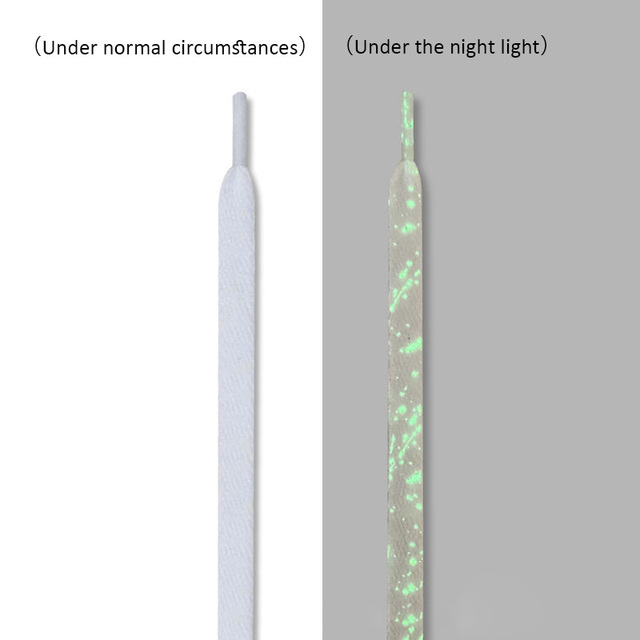 Kolorowe świecące sznurowadła fluorescencyjne Shoelace do trampków - 1 para, laserowe cekiny, długość 120/140cm - Wianko - 2