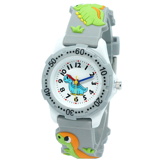 Zegarek kwarcowy analogowy dla dzieci - pasek silikonowy z motywem dinozaura - dziewczęcy i chłopięcy - kolory dla każdego dziecka - New Arrival - Relogio feminino - Wianko - 4