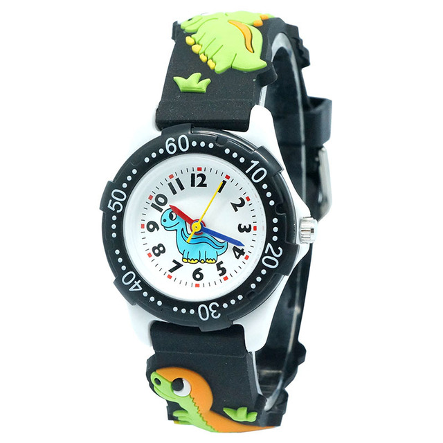 Zegarek kwarcowy analogowy dla dzieci - pasek silikonowy z motywem dinozaura - dziewczęcy i chłopięcy - kolory dla każdego dziecka - New Arrival - Relogio feminino - Wianko - 3