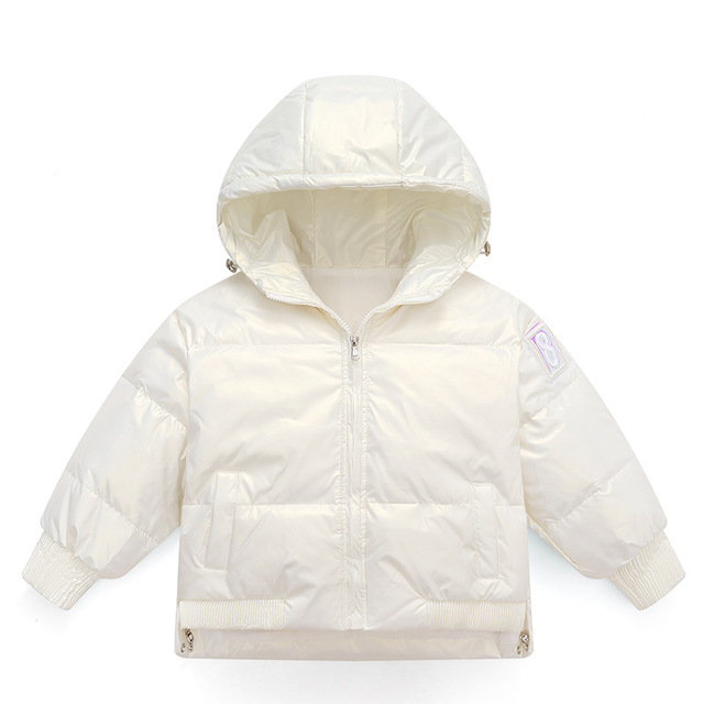 Nowe jesienne i zimowe błyszczące kurtki puchowe dla dzieci i dziewcząt, jednokolorowe, zagęszczone, ciepłe i wodoodporne - Wianko - 9