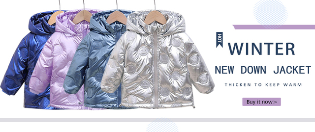 Nowe jesienne i zimowe błyszczące kurtki puchowe dla dzieci i dziewcząt, jednokolorowe, zagęszczone, ciepłe i wodoodporne - Wianko - 2