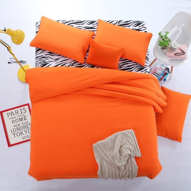Zestaw pościeli Zebra Stripe w kolorze pomarańczowym dla nastolatek, dorosłych dziewcząt i kobiet zawiera kołdrę, poszewkę na kołdrę, poszewkę na poduszkę i płaskie prześcieradło - Wianko - 15