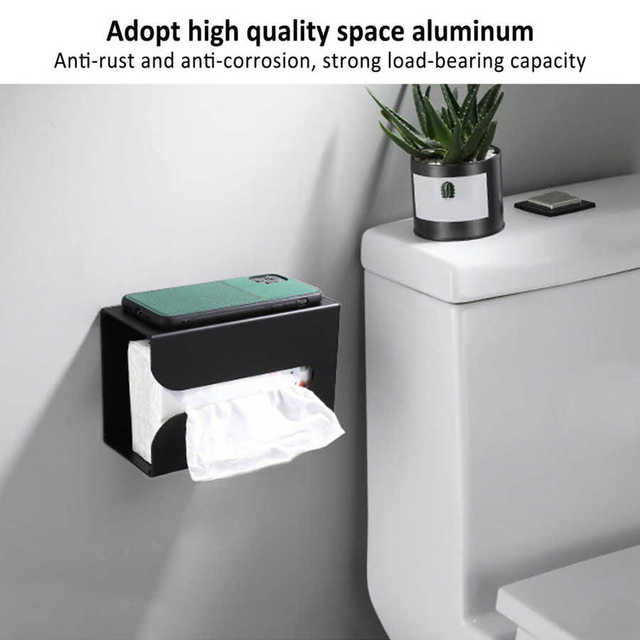 Praktyczne aluminiowe pudełko na chusteczki - montaż na ścianie, organizer do kuchni i toalety - Wianko - 4