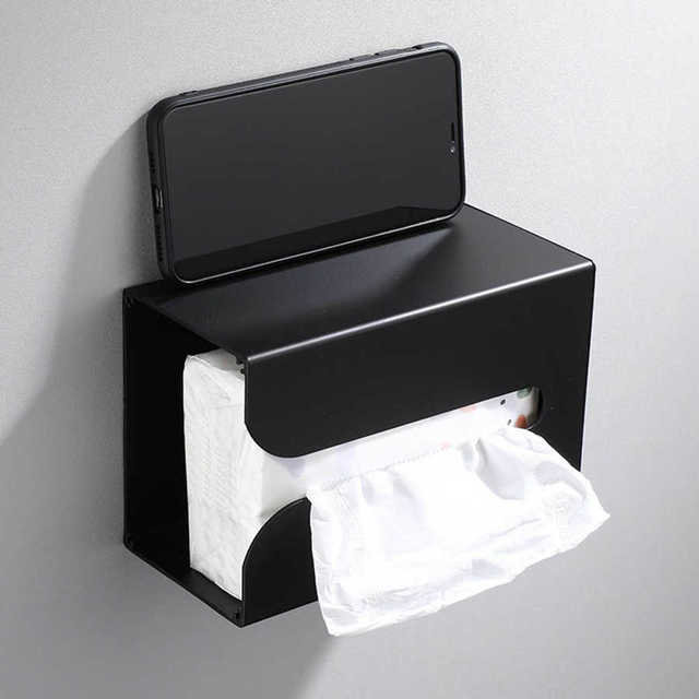 Praktyczne aluminiowe pudełko na chusteczki - montaż na ścianie, organizer do kuchni i toalety - Wianko - 3
