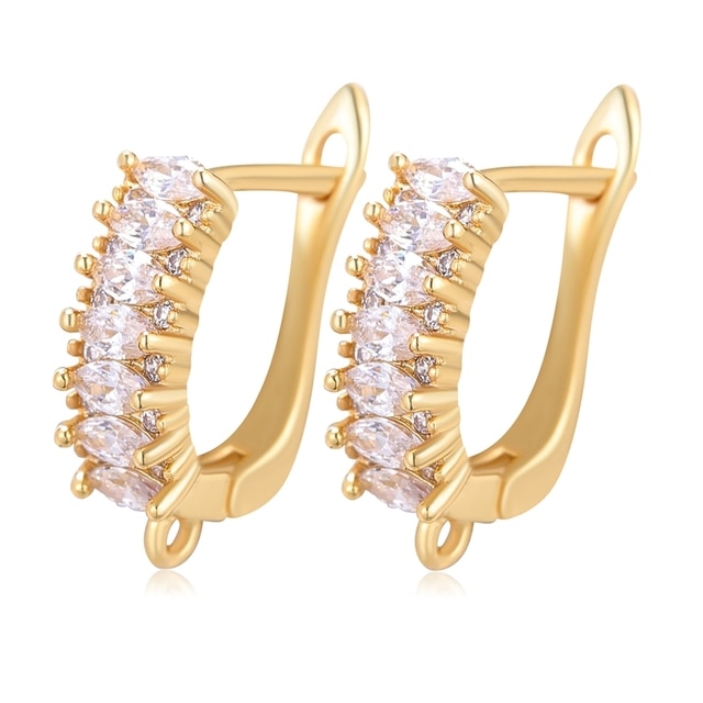 Złote srebrzone bigiele do kolczyków Juya DIY Shvenzy - elementy biżuterii do ręcznej roboty, moda, zawieszki do kolczyków - Wianko - 30