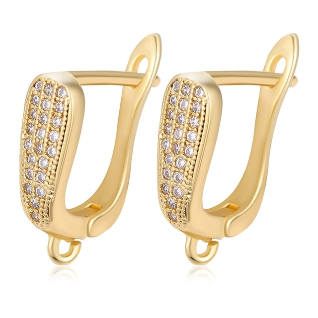 Złote srebrzone bigiele do kolczyków Juya DIY Shvenzy - elementy biżuterii do ręcznej roboty, moda, zawieszki do kolczyków - Wianko - 28