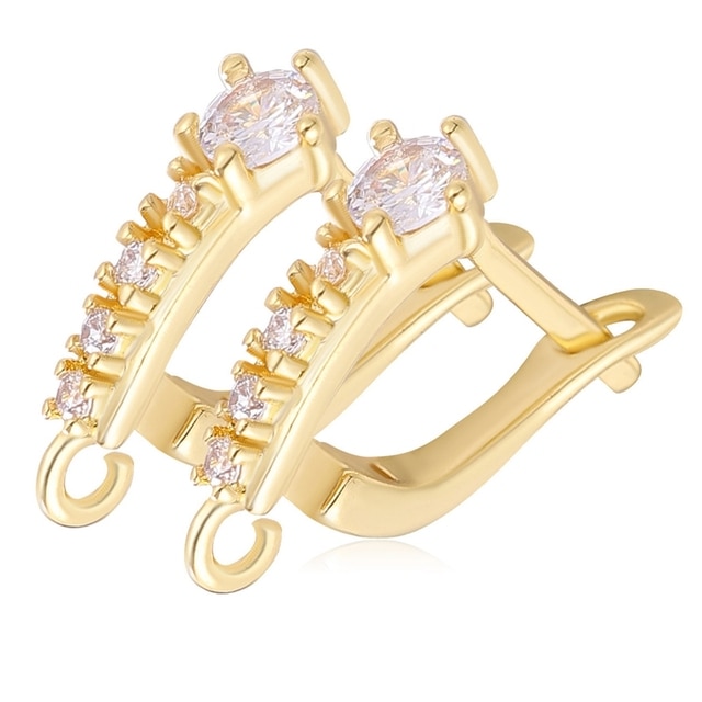 Złote srebrzone bigiele do kolczyków Juya DIY Shvenzy - elementy biżuterii do ręcznej roboty, moda, zawieszki do kolczyków - Wianko - 10