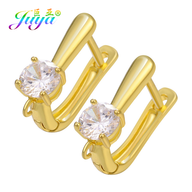 Złote srebrzone bigiele do kolczyków Juya DIY Shvenzy - elementy biżuterii do ręcznej roboty, moda, zawieszki do kolczyków - Wianko - 38