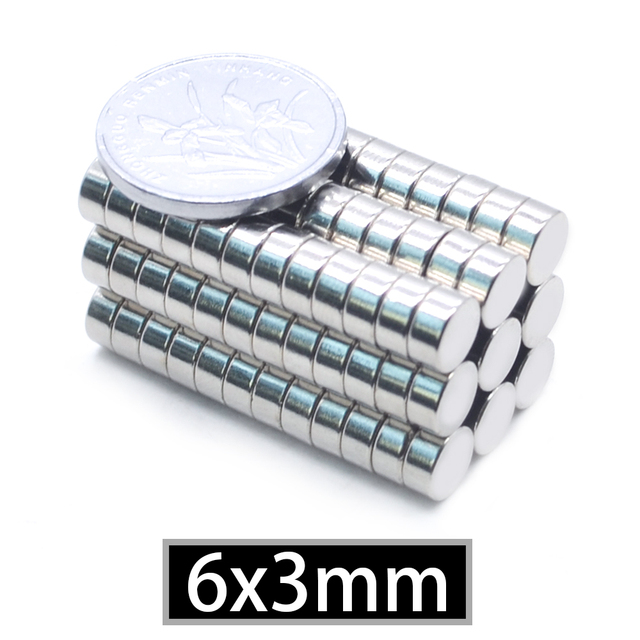 Magnesy neodymowe 6x3 mm N35 NdFeB, mocny i trwały, 10/50/100/200 sztuk - Wianko - 4