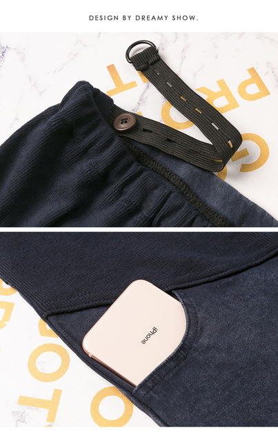 Ciążowe spodnie skinny fit elastyczne jeansy dla kobiet w ciąży - Wianko - 23