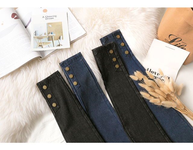 Ciążowe spodnie skinny fit elastyczne jeansy dla kobiet w ciąży - Wianko - 21