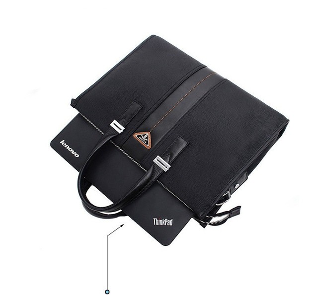 Elegancka torba męska na ramię z skóry na laptopa - teczka biznesowa - Wianko - 12