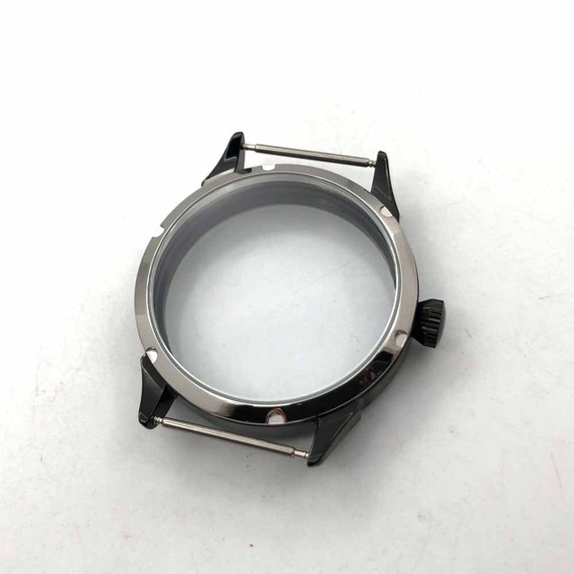 Stalowa osłonka na zegarek mechaniczny o średnicy 42 mm, złoty czarny case, odpowiednia do ruchu ST3600 6497 6498 - Wianko - 8