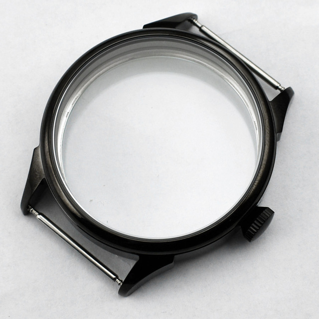 Stalowa osłonka na zegarek mechaniczny o średnicy 42 mm, złoty czarny case, odpowiednia do ruchu ST3600 6497 6498 - Wianko - 4