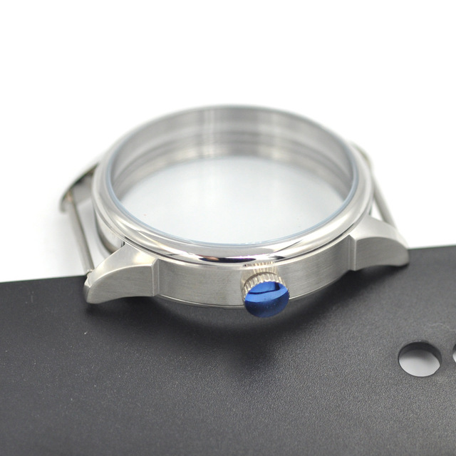 Stalowa osłonka na zegarek mechaniczny o średnicy 42 mm, złoty czarny case, odpowiednia do ruchu ST3600 6497 6498 - Wianko - 6