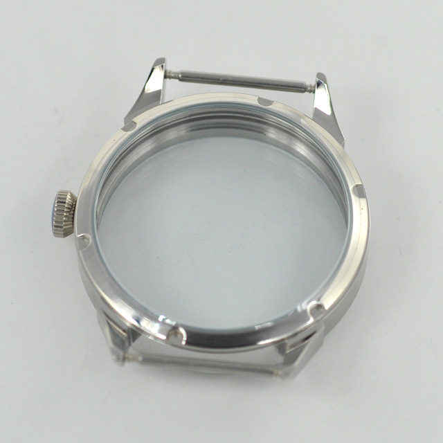 Stalowa osłonka na zegarek mechaniczny o średnicy 42 mm, złoty czarny case, odpowiednia do ruchu ST3600 6497 6498 - Wianko - 9