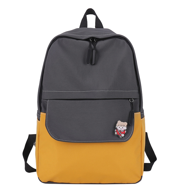 Plecak szkolny dla studentek, codzienny, o dużej pojemności, nylonowy, z zamkiem, na ramię, w jednolitym kolorze - Wianko - 16