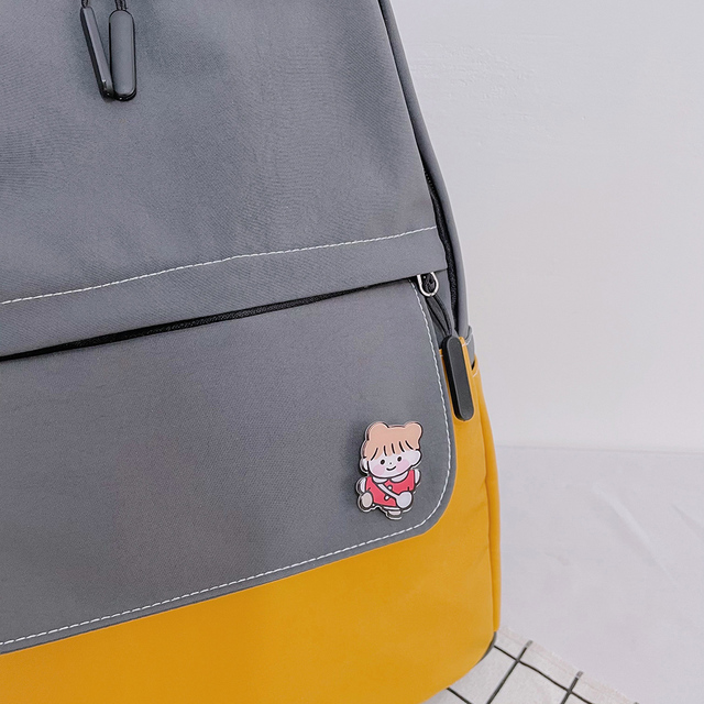 Plecak szkolny dla studentek, codzienny, o dużej pojemności, nylonowy, z zamkiem, na ramię, w jednolitym kolorze - Wianko - 10