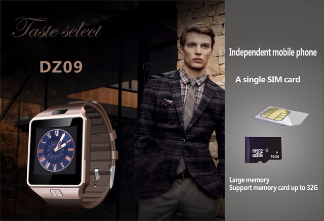 Inteligentny zegarek Bluetooth DZ09 - poręczny smartwatch z karta SIM, dla iPhone'a i smartfonów Samsung Android - Wianko - 1