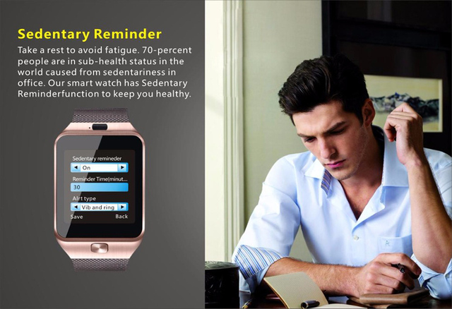 Inteligentny zegarek Bluetooth DZ09 - poręczny smartwatch z karta SIM, dla iPhone'a i smartfonów Samsung Android - Wianko - 13