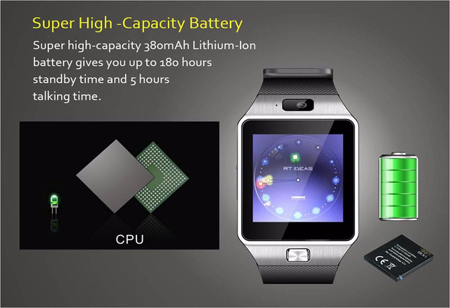 Inteligentny zegarek Bluetooth DZ09 - poręczny smartwatch z karta SIM, dla iPhone'a i smartfonów Samsung Android - Wianko - 22