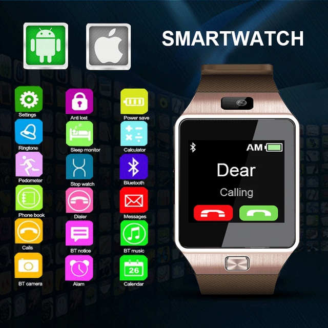 Inteligentny zegarek Bluetooth DZ09 - poręczny smartwatch z karta SIM, dla iPhone'a i smartfonów Samsung Android - Wianko - 21