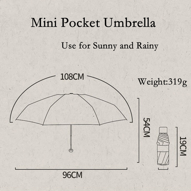 Parasol składany dla kobiet, ochrona przed deszczem i słońcem - Wianko - 11