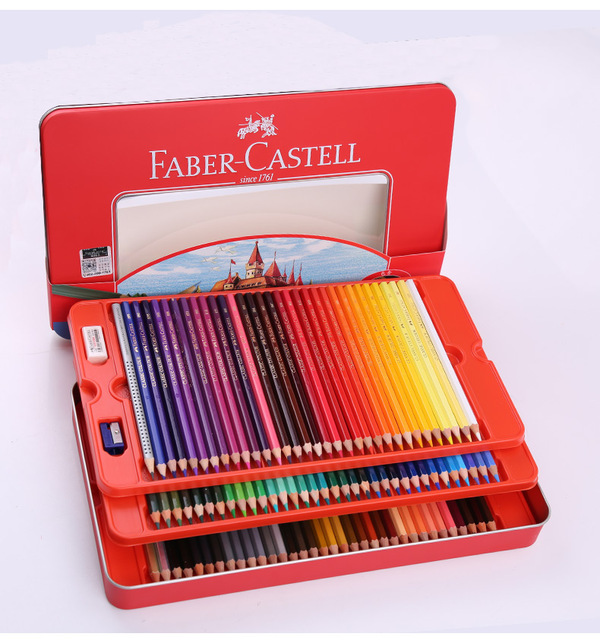 Zestaw 100 klasycznych kredki cyny Faber Castell Oil - żywe kolory dla dzieci i dorosłych rysunek artystyczny, kolorowanie, szkicowanie, malowanie - Wianko - 10
