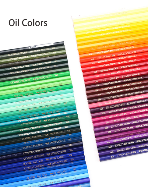 Zestaw 100 klasycznych kredki cyny Faber Castell Oil - żywe kolory dla dzieci i dorosłych rysunek artystyczny, kolorowanie, szkicowanie, malowanie - Wianko - 3