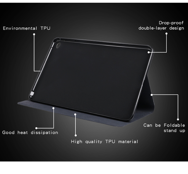 Etui składane z klapką na Huawei MediaPad C5 8.0 MON-W19/MON-AL19 - miękka obudowa silikonowa - Wianko - 5