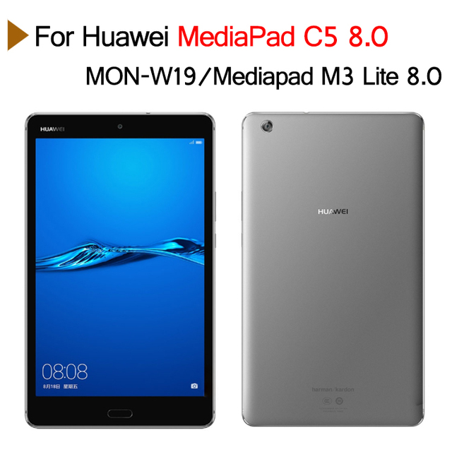 Etui składane z klapką na Huawei MediaPad C5 8.0 MON-W19/MON-AL19 - miękka obudowa silikonowa - Wianko - 1