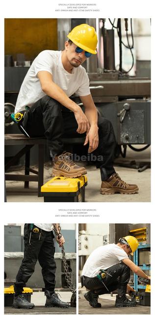 Buty ochronne zimowe mężczyźni i kobiety - obuwie robocze ze stali, wygodne i ciepłe, bezpieczne - Wianko - 11