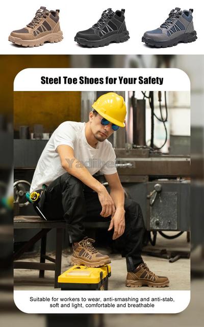 Buty ochronne zimowe mężczyźni i kobiety - obuwie robocze ze stali, wygodne i ciepłe, bezpieczne - Wianko - 3
