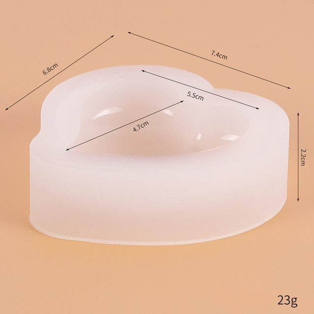 3-sztuki silikonowe formy do odlewania w kształcie serca z przezroczystą żywicą epoksydową - elementy do własnoręcznego tworzenia biżuterii UV - Wianko - 7