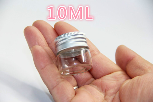 10 sztuk małych szklanych słoiczków z zakrętką 30*30mm, pojemność 10ml, do dekoracji DIY, mini wiadomości, ozdób - Wianko - 2