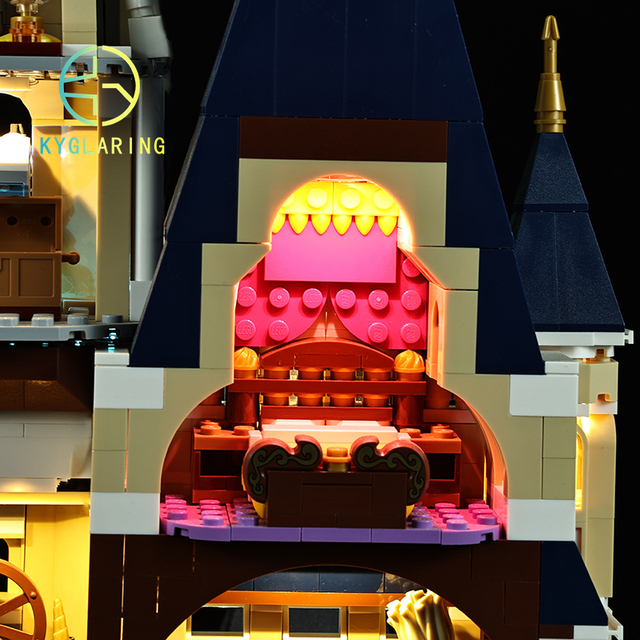 Kyglaring oświetlenie LED DIY dla kopciuszka - zestaw zabawek dla budowania klasycznego zamku księżniczki - Wianko - 17