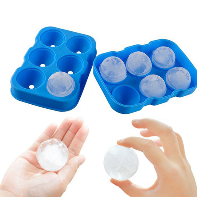 Hokej na lodzie 6-otwór formy piłka silikonowa małe tacki do lodu zimny napój - Wianko - 9