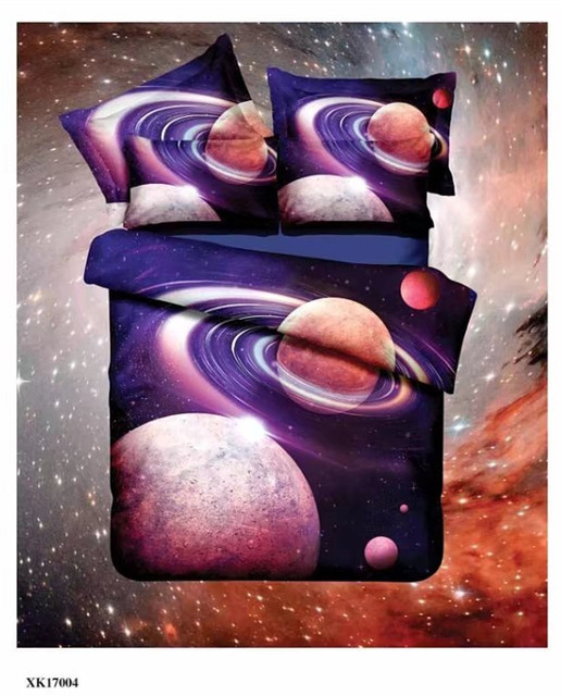 Zestaw pościeli Hot 3D Galaxy Twin/Queen Size - temat kosmosu, narzuta, 2/3/4 sztuki pościeli, kołdra, okładka - Wianko - 29