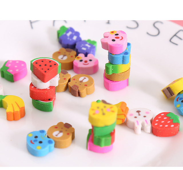 30 paczek mini gumek, małe gumki w kształcie kreskówkowych postaci, kreatywne artykuły papiernicze dla dzieci - gumki Koreańskie - Wianko - 7