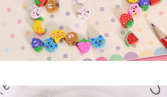 30 paczek mini gumek, małe gumki w kształcie kreskówkowych postaci, kreatywne artykuły papiernicze dla dzieci - gumki Koreańskie - Wianko - 4
