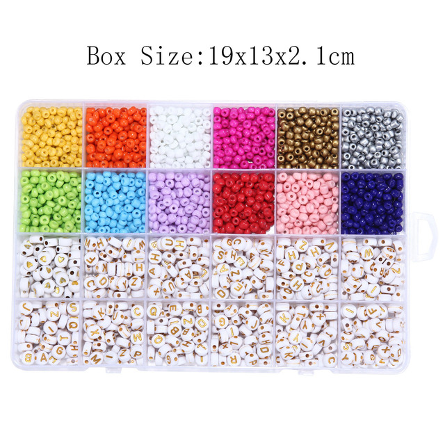 Kolorowe inicjały koraliki zestaw 750-3900 szt. akrylowe okrągłe dla DIY biżuterii dziecięcej - naszyjnik bransoletka - Wianko - 34