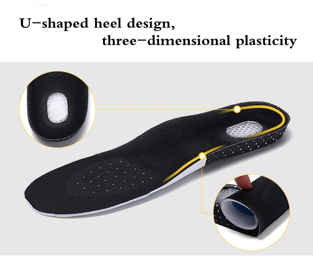 Wkładki ortopedyczne do butów z poduszkami pod łuk stopy, miękkie i wygodne, unisex (1 para) - idealne na camping, piesze wycieczki, plażę i sport - Wianko - 4