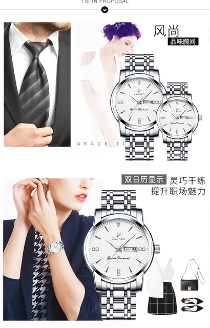 Oryginalny niemechaniczny zegarek Luminous 2021 dla pary, wodoszczelny, wysokiej formalnej klasy z kwarcowym mechanizmem - Reloj Mujer - Wianko - 13