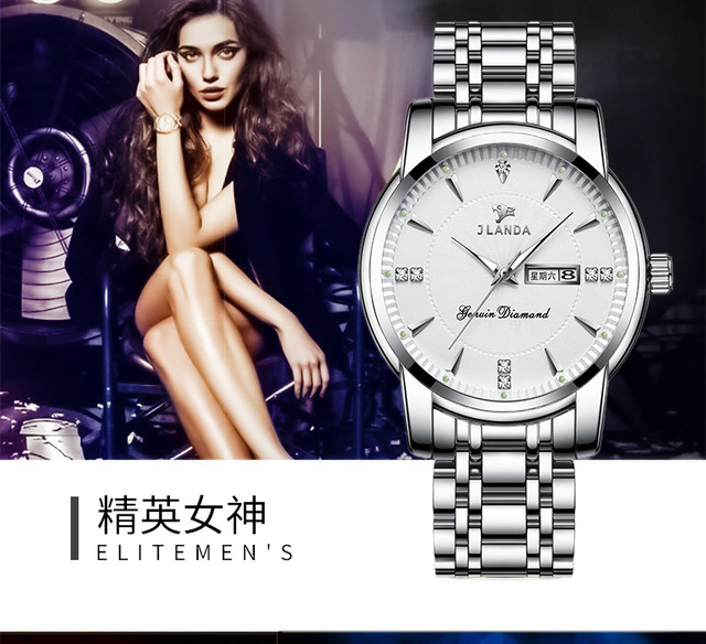 Oryginalny niemechaniczny zegarek Luminous 2021 dla pary, wodoszczelny, wysokiej formalnej klasy z kwarcowym mechanizmem - Reloj Mujer - Wianko - 5