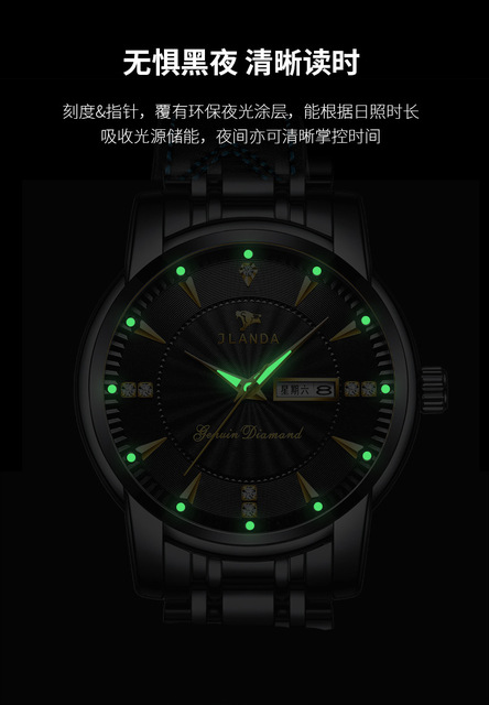 Oryginalny niemechaniczny zegarek Luminous 2021 dla pary, wodoszczelny, wysokiej formalnej klasy z kwarcowym mechanizmem - Reloj Mujer - Wianko - 9
