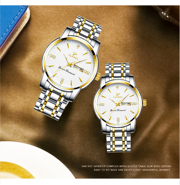 Oryginalny niemechaniczny zegarek Luminous 2021 dla pary, wodoszczelny, wysokiej formalnej klasy z kwarcowym mechanizmem - Reloj Mujer - Wianko - 16