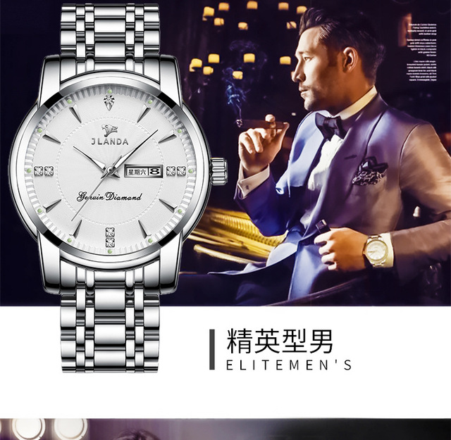 Oryginalny niemechaniczny zegarek Luminous 2021 dla pary, wodoszczelny, wysokiej formalnej klasy z kwarcowym mechanizmem - Reloj Mujer - Wianko - 2
