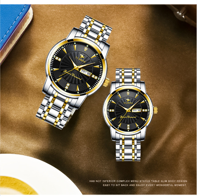 Oryginalny niemechaniczny zegarek Luminous 2021 dla pary, wodoszczelny, wysokiej formalnej klasy z kwarcowym mechanizmem - Reloj Mujer - Wianko - 15